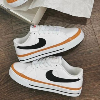 L MIN Sneaker l Giày Thể Thao Nikee Blazer Vạch Nâu Nam Nữ Full Bill Box giày blz trắng đen viền cam, blz trắng đen cam