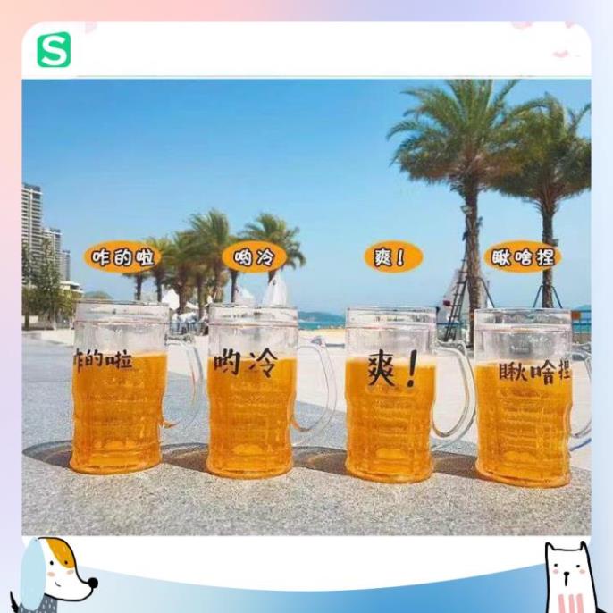 Ly uống bia giả 2 lớp troll Tiktok cốc uống bia giả 2 lớp mẫu mới hàng có sẵn