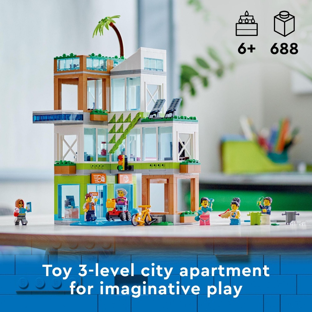 [Mã LIFEMC06DBAU giảm 50k đơn 350k] LEGO City 60365 Đồ chơi lắp ráp Căn hộ thành phố (688 chi tiết)