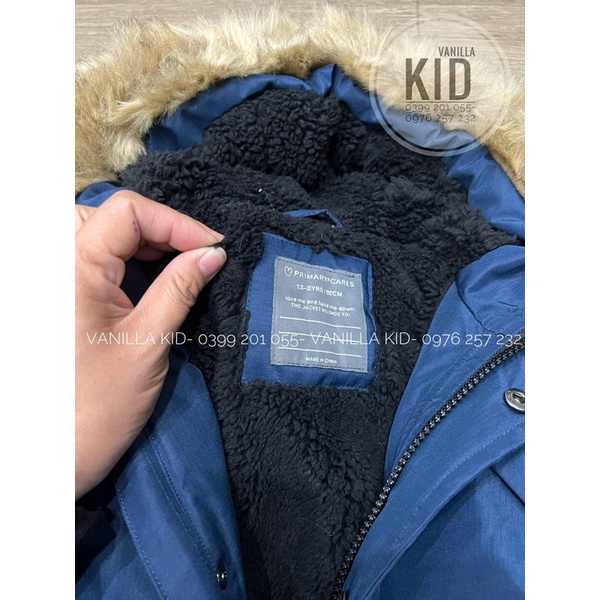 Áo parka lót lông P.R.I.M.A.R.K dư xịn cho bé