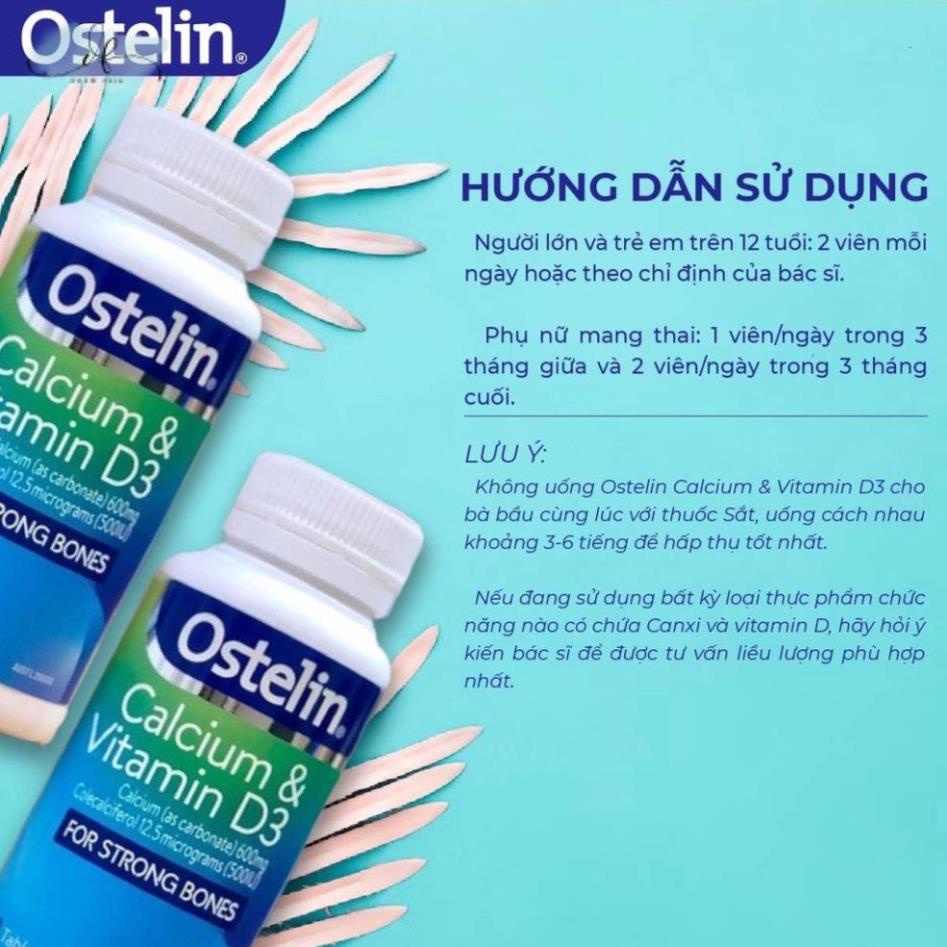 Calcium & Vitamin D3 Viên uống bổ sung Canxi và D3 cho mẹ bầu về xương ở