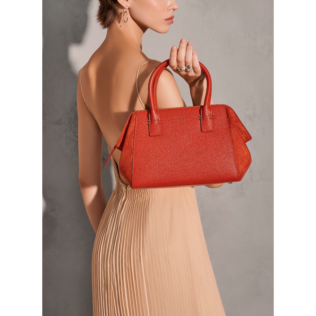 Vascara Túi Xách Tay Phối Layer Nhấn Microfiber - TOT 0119