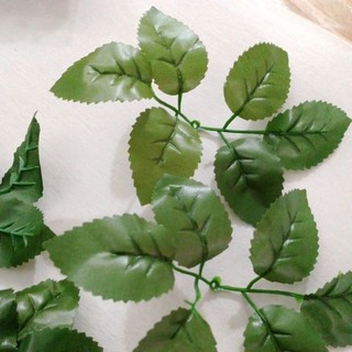 10 nhánh lá hồng giả làm hoa