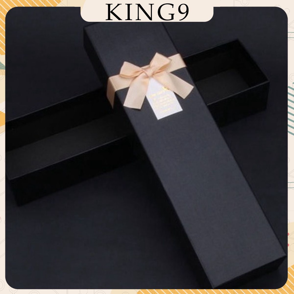 Hộp quà tặng hộp quà sinh nhật hình chữ nhật kèm nơ cao cấp phụ kiện quà tặng king9