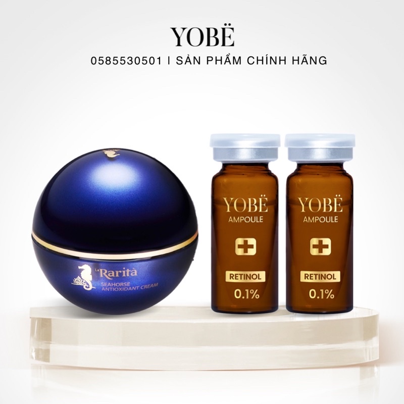 Combo Kem Cá Ngựa La Rarita &amp; 2 Tinh chất Retinol Mờ Thâm Nám YOBE - Yobe 365