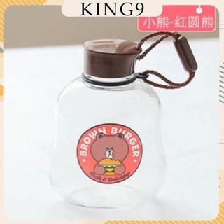 Bình đựng nước thủy tinh gấu brown 300ml