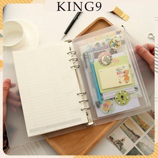 Túi zip bìa thẻ pvc a6 phụ kiện sổ còng sổ planner bullet journal King9