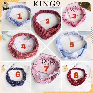 Băng đô turban vải họa tiết nhiều mẫu chọn lựa phụ kiện thời trang king9