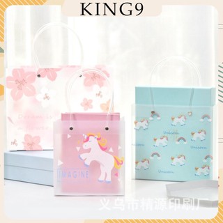 Túi đựng quà nhựa plastic trong suốt hoa văn quà tặng sinh nhật valentine phụ kiện quà tặng king9