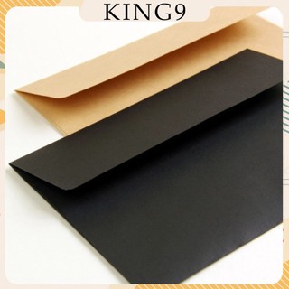 Set 10 phong bì bì thư màu nâu da bò phụ kiện quà tặng King9