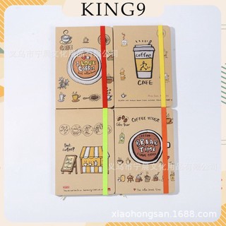 Sổ tay bìa cứng nâu karft khóa dây chun, giấy kẻ ngang
