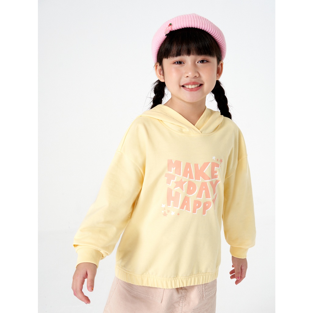 Áo nỉ bé gái có mũ có hình in-1TW22W021