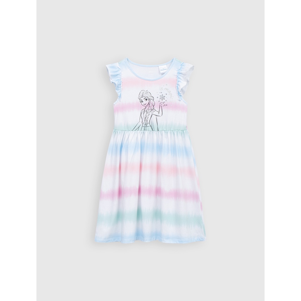 Váy liền bé gái CANIFA chất liệu cotton, cổ tròn tay cánh tiên, dáng xoè 1DS23S009