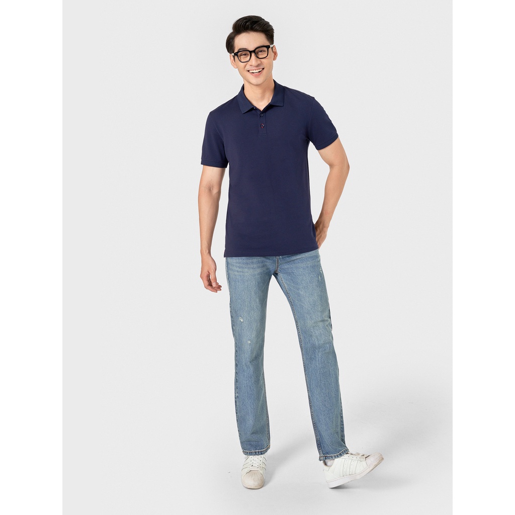 Áo polo nam CANIFA chất liệu cotton pha, cổ và gấu tay bằng bo 8TP22A009