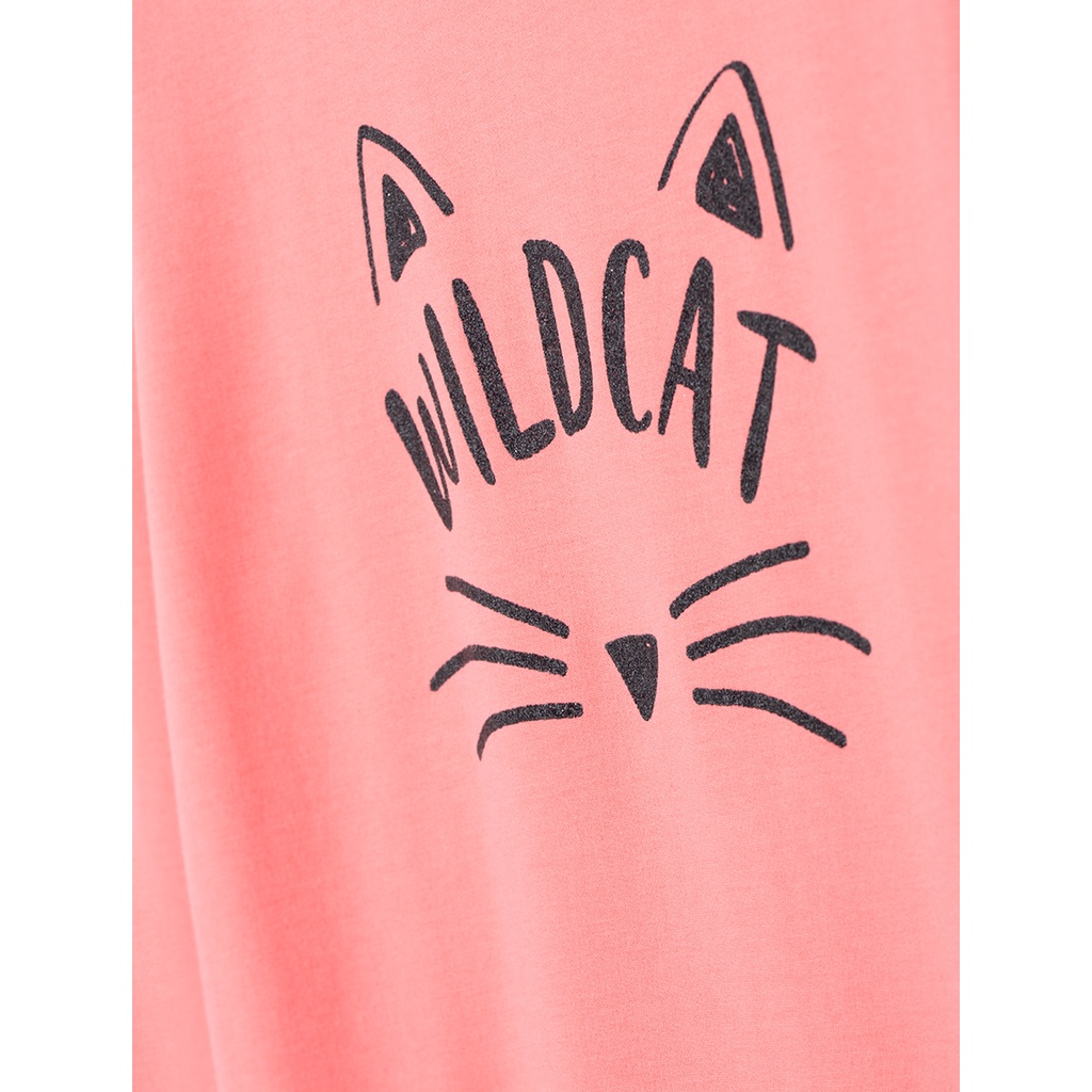 Áo nỉ bé gái CANIFA dài tay cổ tròn chất cotton pha 1TW22W010