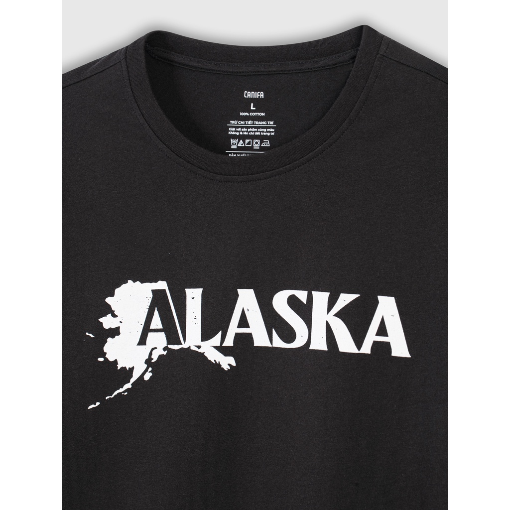 Áo phông nam CANIFA dài tay cổ tròn in hình thời trang- 8TL21W007