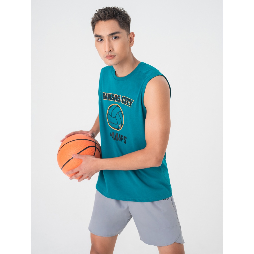 Áo sát nách nam CANIFA chất liệu cotton pha, cổ tròn, phom regular 8TA23S002