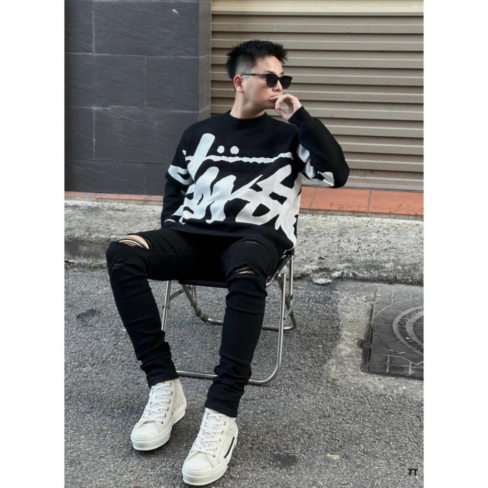 Áo Len Sweater Stussy Nam Nữ In Chữ Siêu Đẹp - Áo Len StusSSy Hàng Quảng Châu Chất Len Dày Dặn Hàng Loại 1