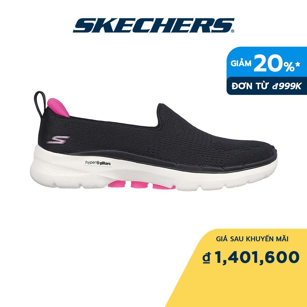 Skechers Nữ Giày Thể Thao GOwalk 6 Ocean Splash Air-Cooled Goga Mat - 124571-BKHP