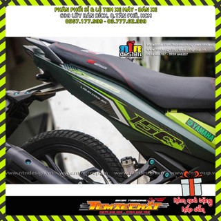 Tem rời Exciter 150 xanh lá mẫu chữ EX sọc đen trắng xanh siêu ngầu