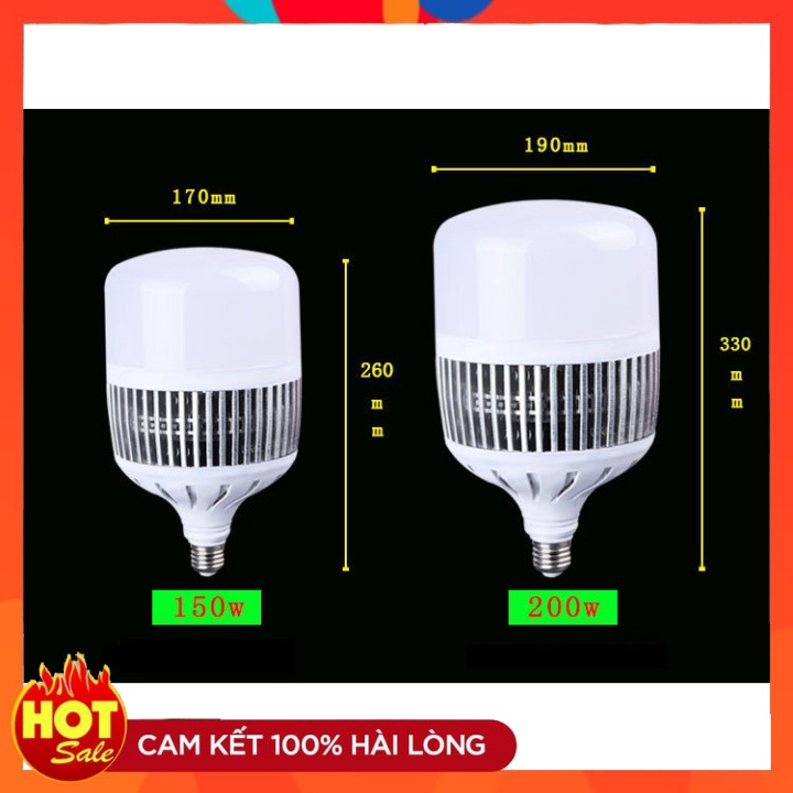 Led Bulb siêu sáng, đèn Led 150w, đui E27, tản nhiệt NHÔM, ánh sáng trắng, dùng cho chụp ảnh, nhà xưởng