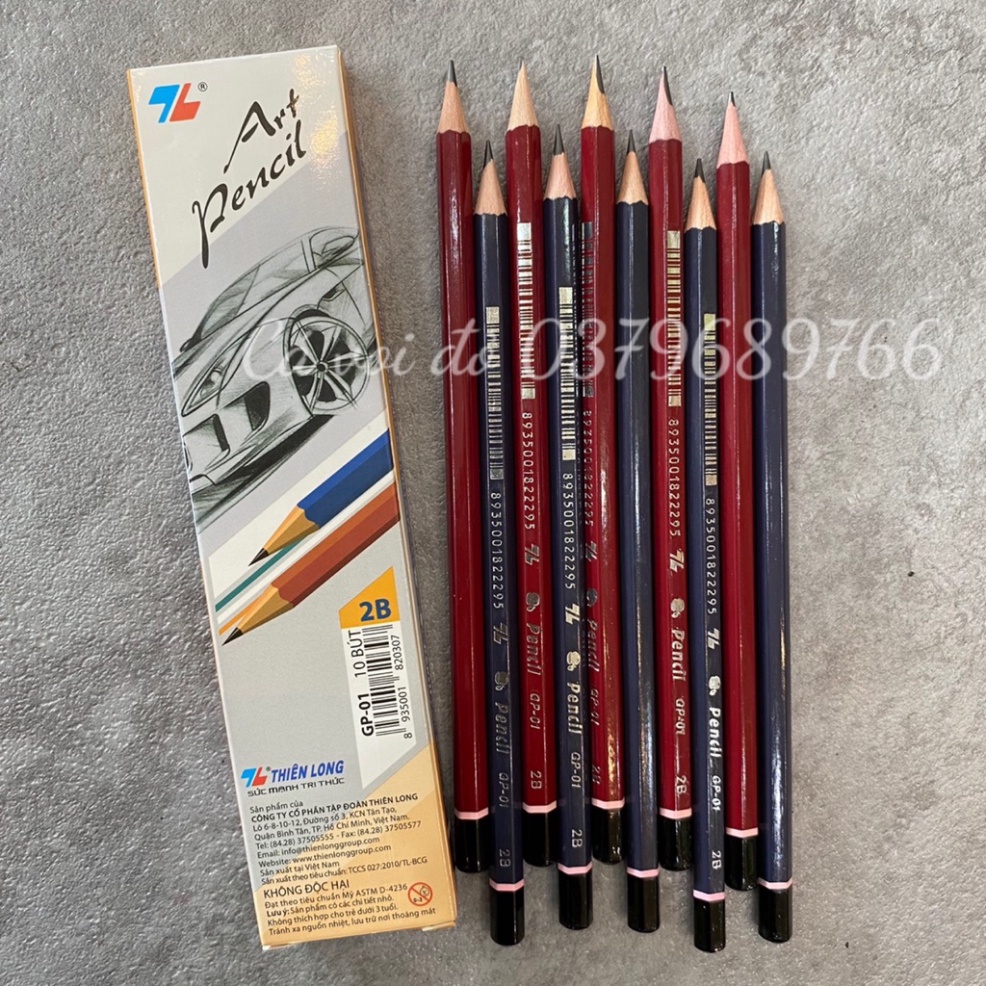 10 Bút Chì Văn Phòng  2B Thiên Long GP-01 .TTLV