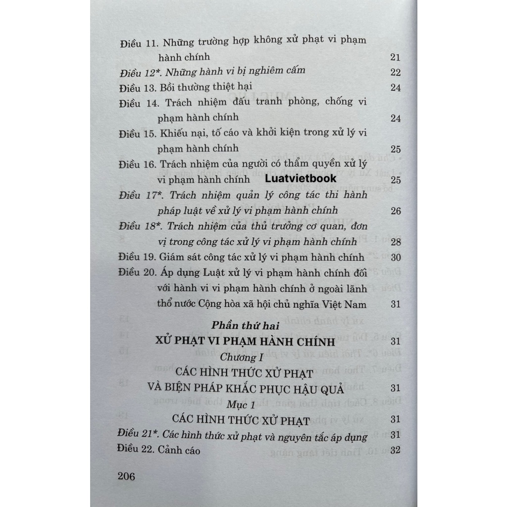Sách Luật Xử Lý Vi Phạm Hành Chính