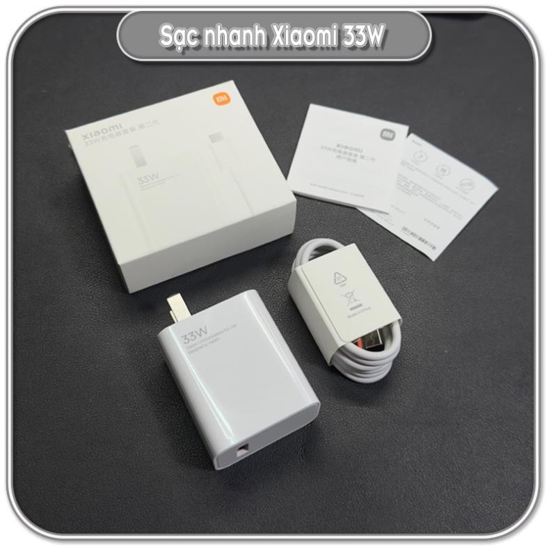 Bộ sạc nhanh Xiaomi 33W chính hãng cổng type c