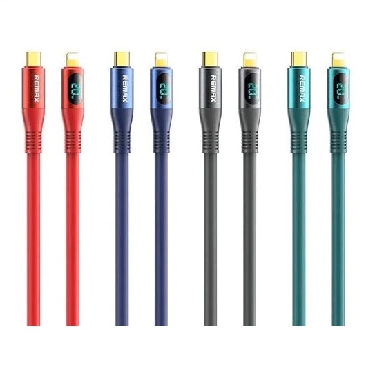 Cáp sạc nhanh Remax type c to type c 100W C032 có hiển thị led thông số