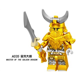Mô Hình lego phantom ninja minifigure Gold dragon master lloyd kaizania