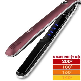  Máy duỗi tóc Kemei KM 2203 chỉnh 4 mức nhiệt độ thông minh chuyên dùng duỗi ép thẳng uốn cúp đuôi  Cực rẻ  