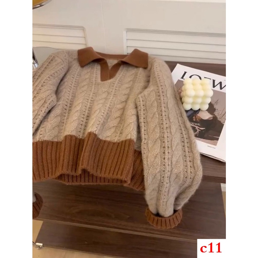 Áo sweater Dệt Kim Mềm Dáng Rộng Thời Trang Thu Đông 2023 Cho Nữ