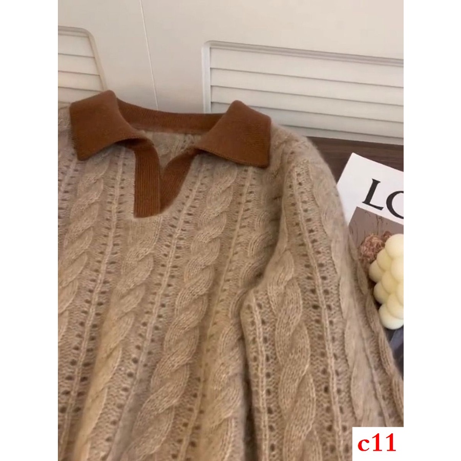 Áo sweater Dệt Kim Mềm Dáng Rộng Thời Trang Thu Đông 2023 Cho Nữ