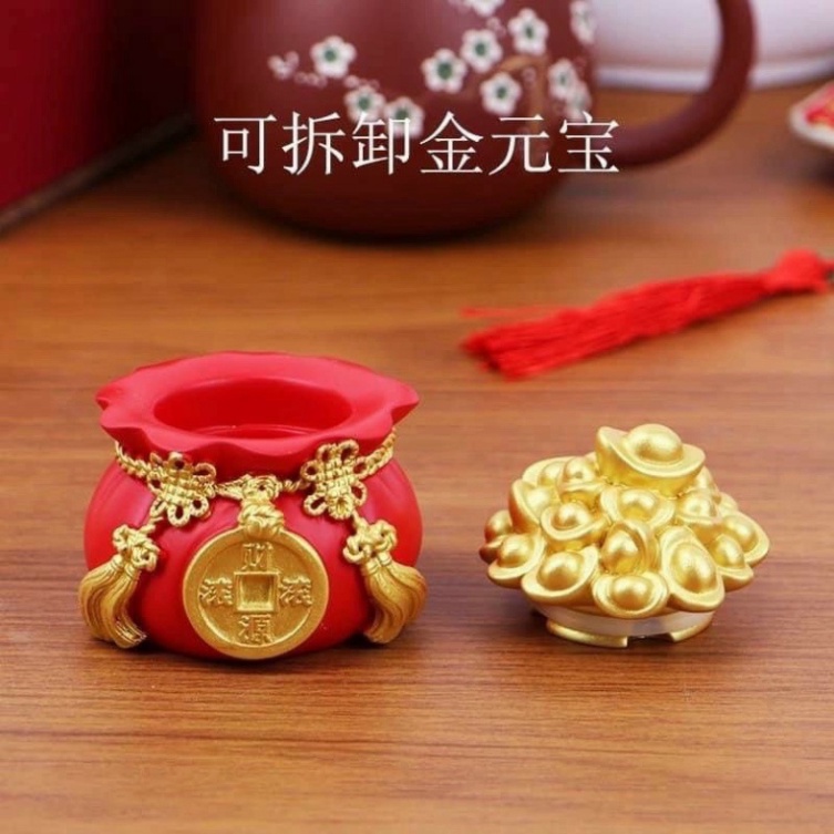 Hũ Đựng Muối Gạo Tài Lộc Đầu Năm Mới- Hũ tài lộc May Mắn Trang Trí Ban Thờ, góc làm việc