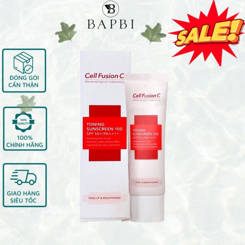Kem Chống Nắng Cell Fusion C Toning Sunscreen 100 Spt50+ PA++++ Màu Hồng