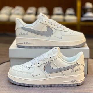 Giày thể thao AF 1 Low By You Custom Smoke kem, Giày af1 bàn chải KemFresh.