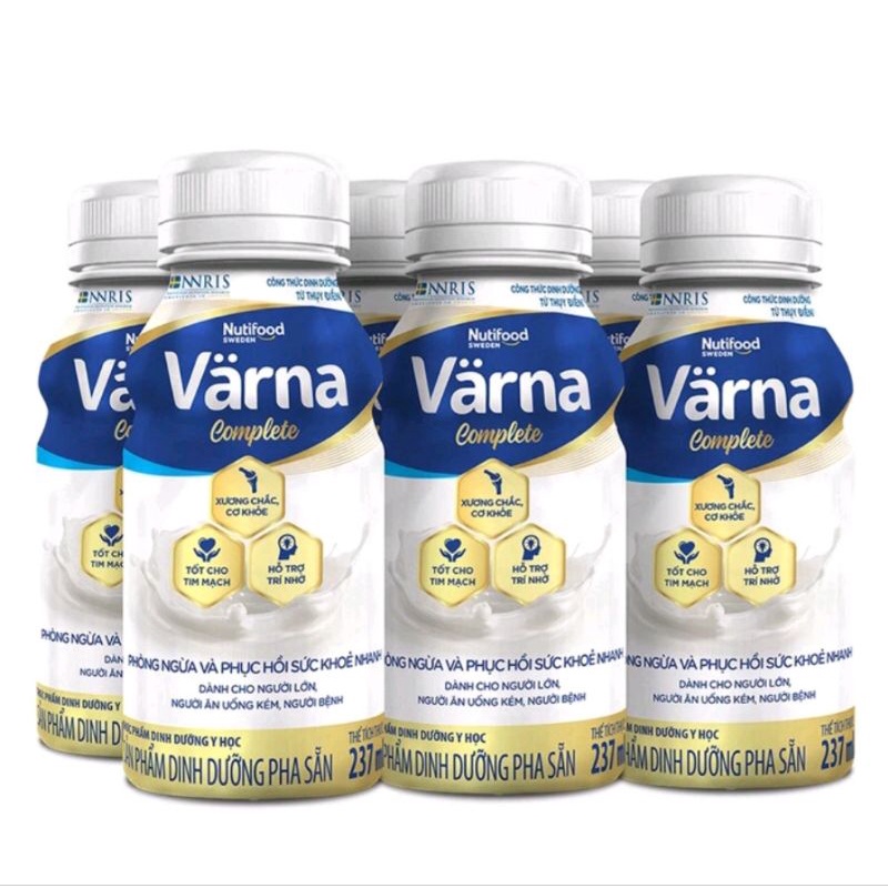 Sữa Pha Sẵn NutiFood Varna Complete [ Lốc 6 chai * 237ml ]