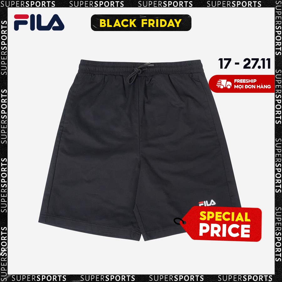 Quần ngắn thể thao unisex Fila Value Pack Regular Basic Logo - FW2HPF005X-BLK