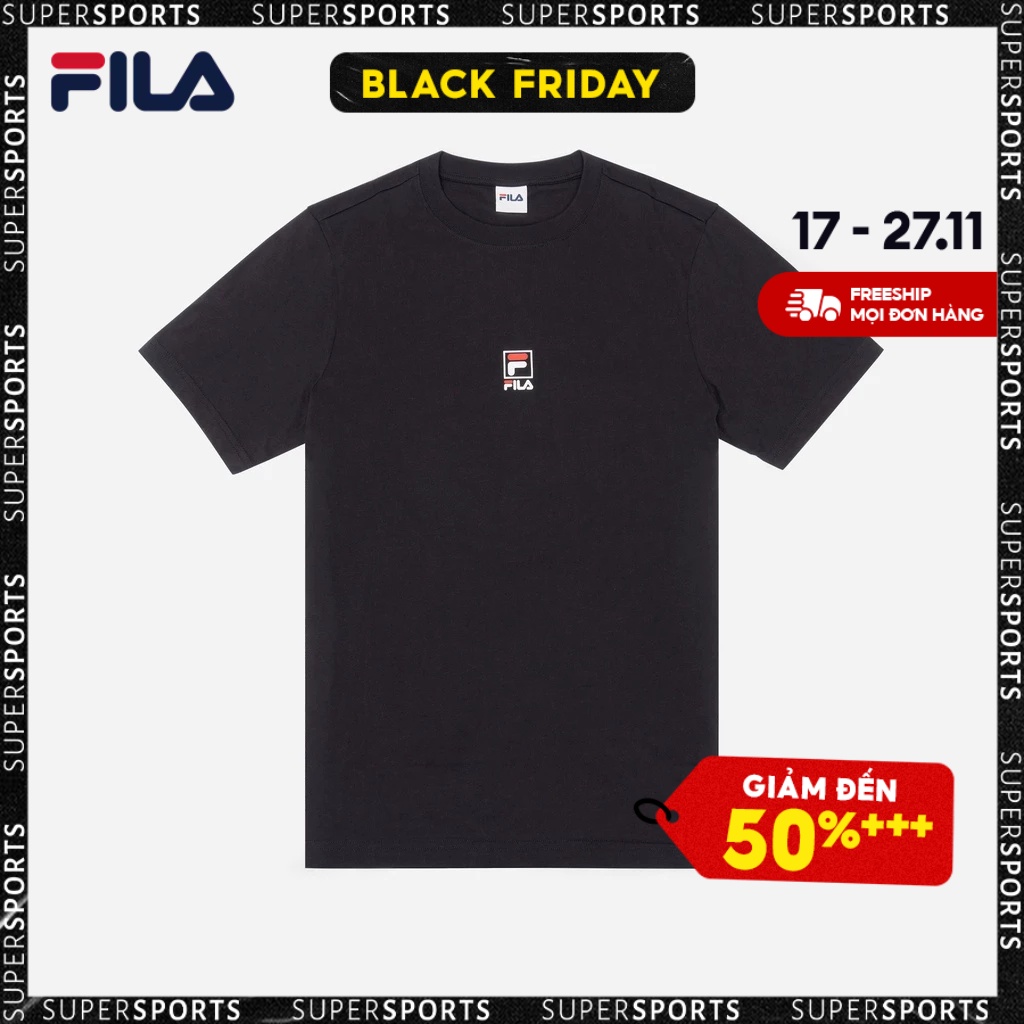 Áo thun thể thao unisex Fila Value Pack Regular Basic Logo - FW2RSF3001X-BLK