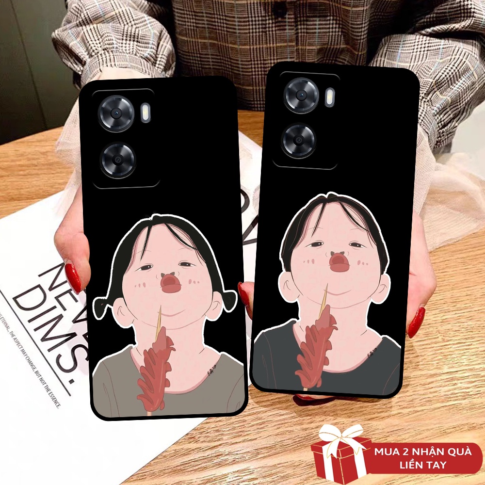 Ốp lưng Oppo A57 2022 / A77s / A57 4G in hình cô gái dễ thương ngộ nghĩnh