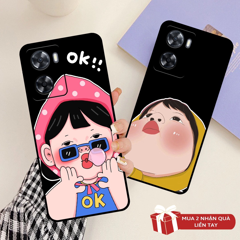Ốp lưng Oppo A57 2022 / A77s / A57 4G in hình cô gái dễ thương ngộ nghĩnh