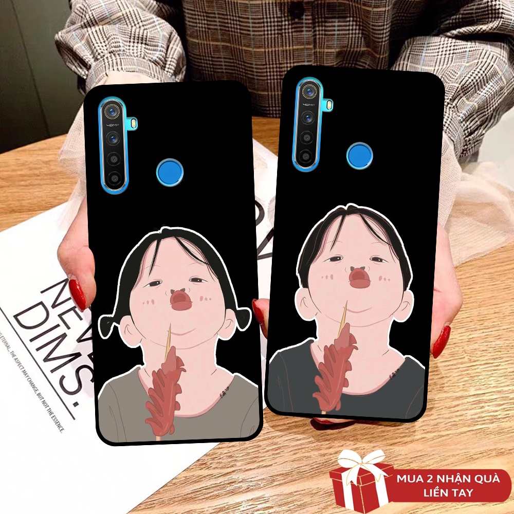 Ốp lưng Realme 5 / 5i / 5 Pro / C3 in hình cô gái dễ thương ngộ nghĩnh