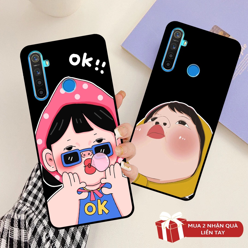 Ốp lưng Realme 5 / 5i / 5 Pro / C3 in hình cô gái dễ thương ngộ nghĩnh