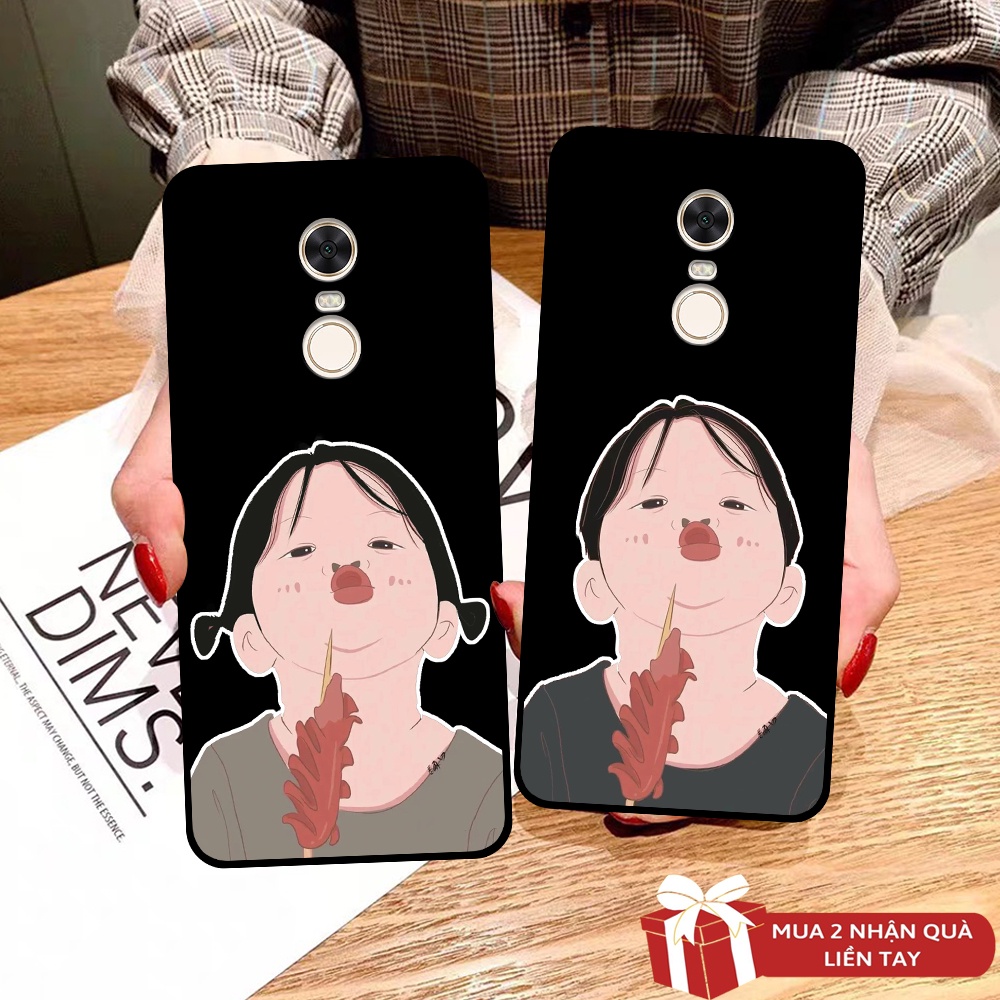 Ốp lưng Xiaomi Redmi Note 4/ Note 4x / Redmi 5 / Redmi 5 Plus in hình cô gái dễ thương ngộ nghĩnh
