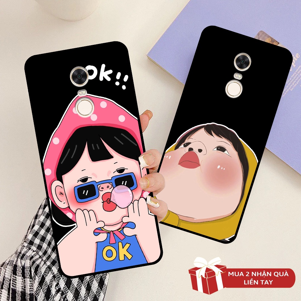Ốp lưng Xiaomi Redmi Note 4/ Note 4x / Redmi 5 / Redmi 5 Plus in hình cô gái dễ thương ngộ nghĩnh