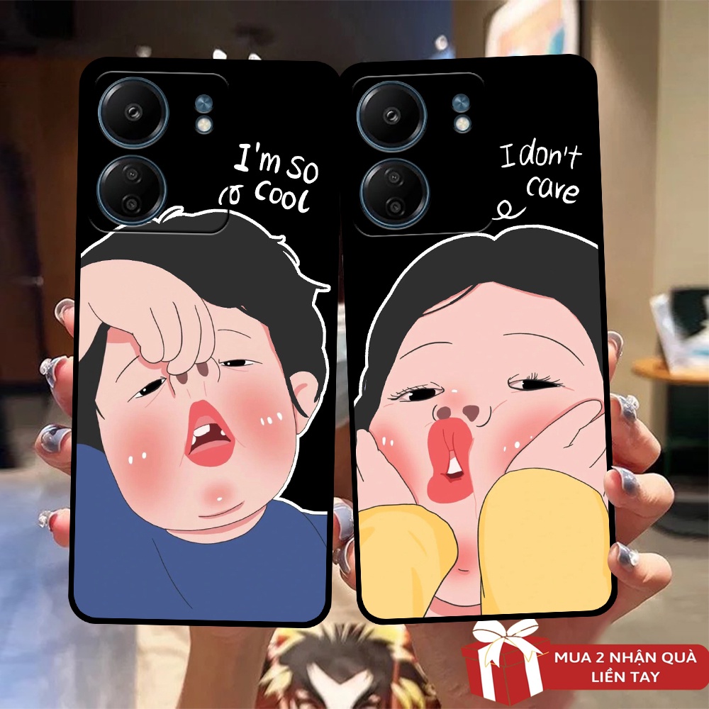 Ốp lưng Redmi 13C in hình cô gái dễ thương ngộ nghĩnh