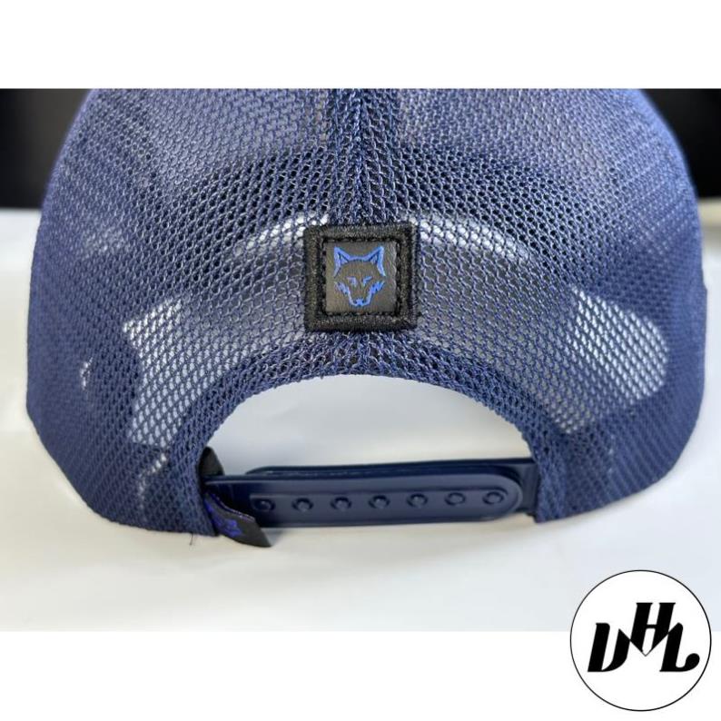 Nón  lưỡi trai lưới cty êm đầu thời trang - mũ kết Kaki nhung da lộn in lucky - one sói full tem