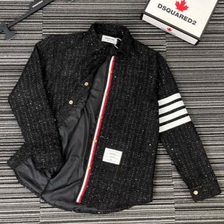 Áo Khoác Bomber Thome Browne Chất Dạ Kim Tuyến Hàng 2 Lớp Bản Cao Cấp-Bomber Thome Kim Tuyến Hàng Đẹp Chuẩn Form