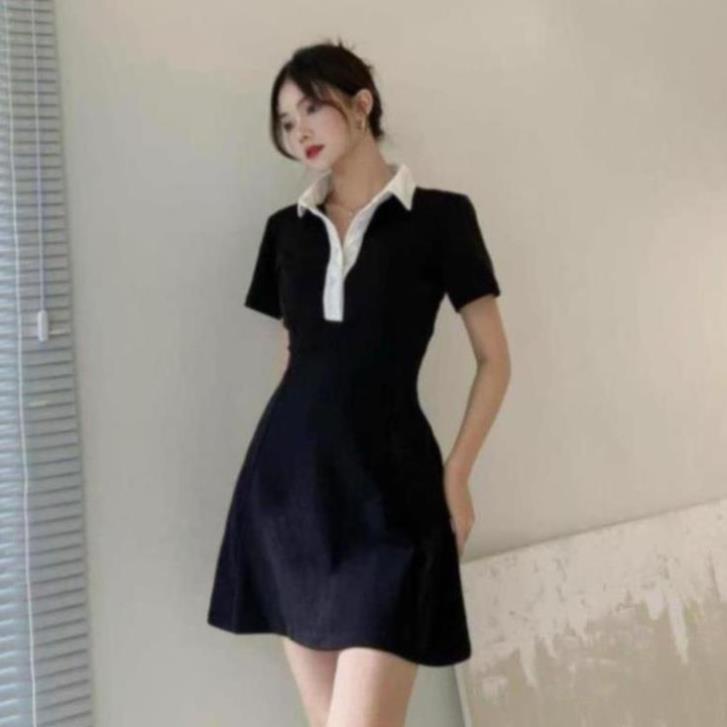Váy polo nữ ngắn tay dáng xòe kiểu ôm body, phong cách basic sexy, chất dày dặn mặc đi chơi siêu xinh VAY2