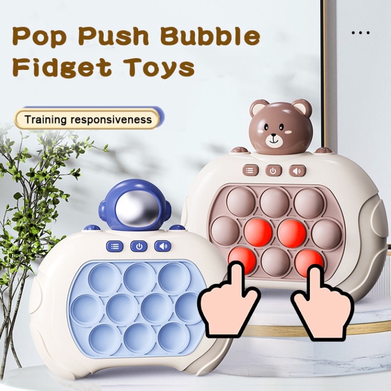 Máy Chơi Game Pop It Luyện Phản Xạ Cho Bé Kèm Nút Bấm Theo Nhạc Dễ Sử Dụng (GVQ Store)